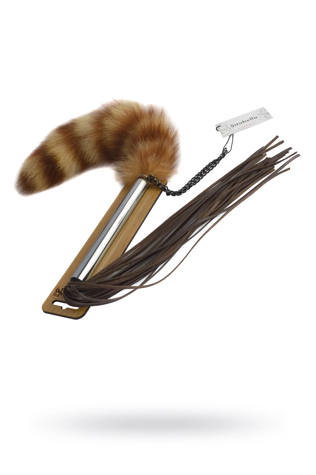 плеть sitabella, кожа, коричневая, 45 см в Москве