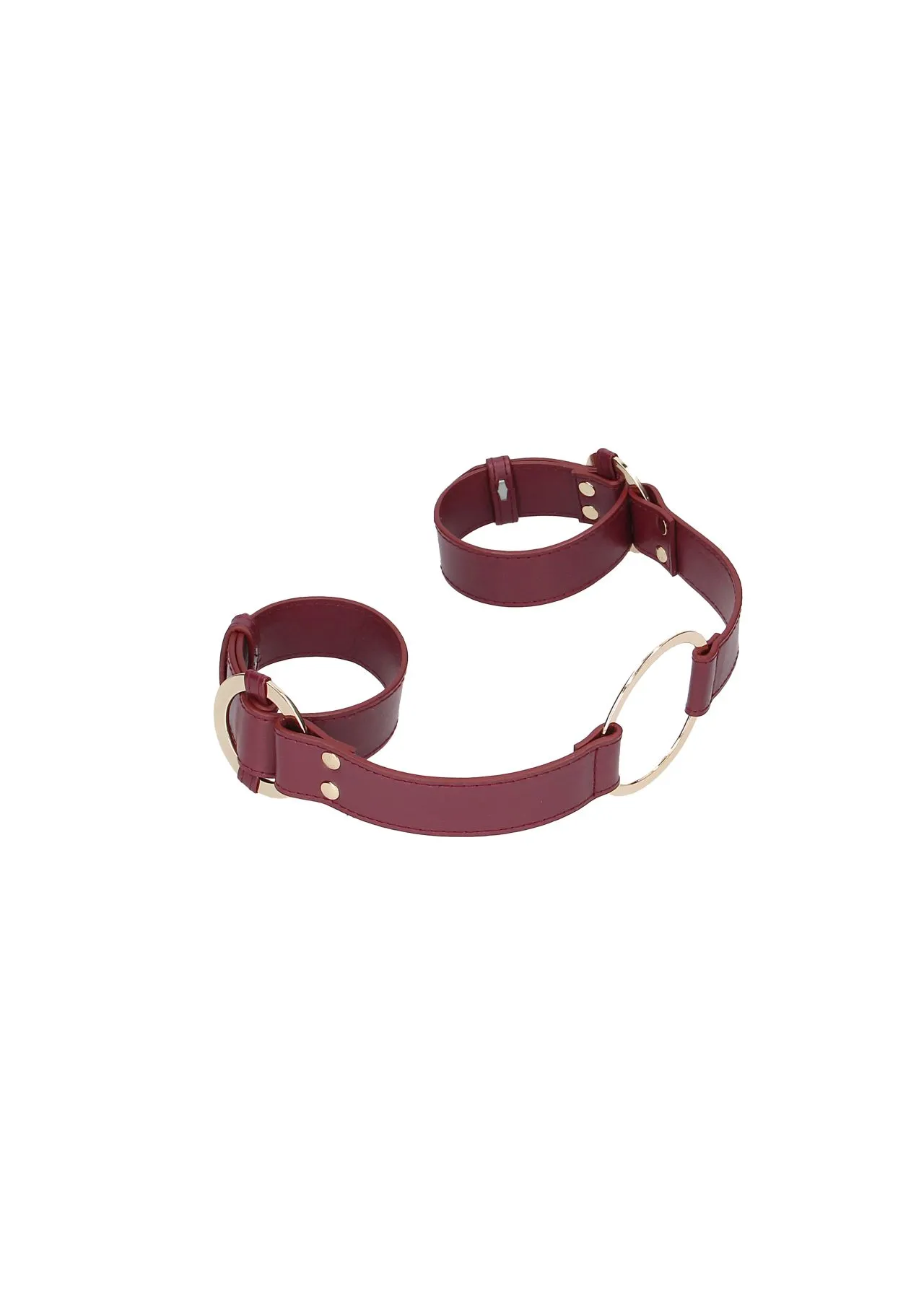 оковы на руки ouch ouch! - handcuff with connector - burgundy в Москве
