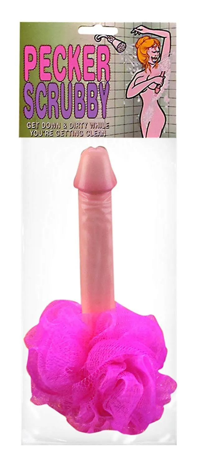 Мочалка Pipedream Pecker Scrubby, белая