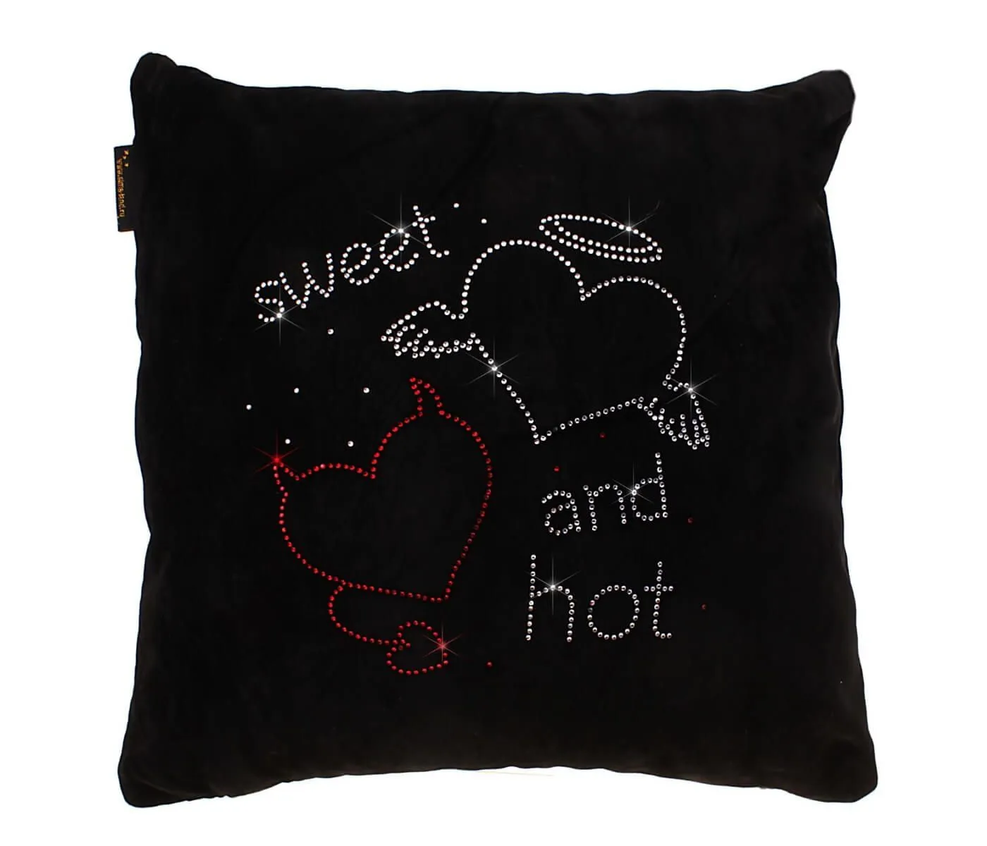Подушка бархатная Сима Ленд Sweet and hot, со стразами