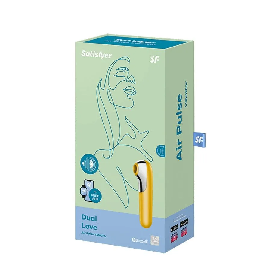 вакуум-волновой бесконтактный стимулятор клитора satisfyer dual love, жёлтый в Москве