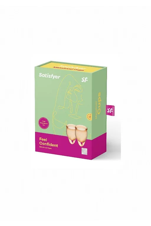 Набор менструальных чаш Satisfyer Feel confident Menstrual Cup (orange)