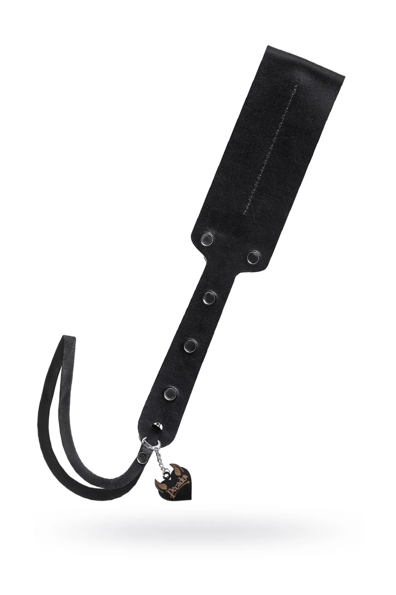 паддл pecado bdsm, мягкий, натуральная кожа и дерево, черный в Москве