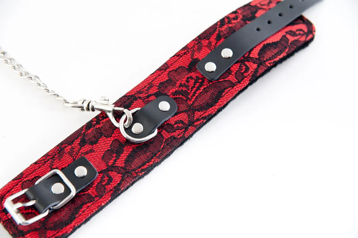 кружевные поножи toyfa marcus, красный, 46 см. в Москве