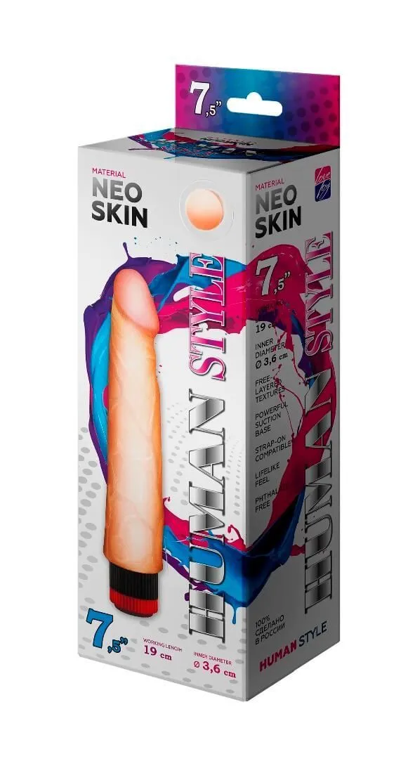 вибратор lovetoy human style 7.5 inch, телесный в Москве