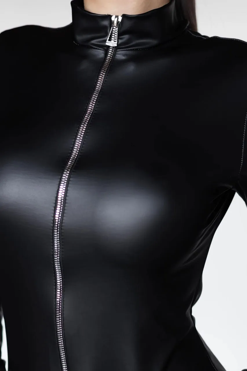 Эротическое комбинезон pinkrabbit из экокожи на молнии в Москве