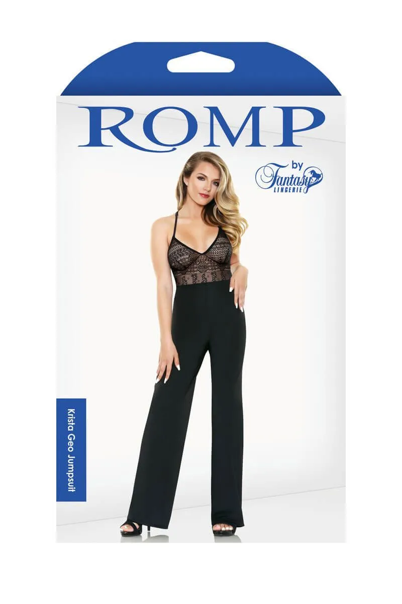 Эротическое комбинезон fantasy lingerie krista geo jumpsuit, черный в Москве