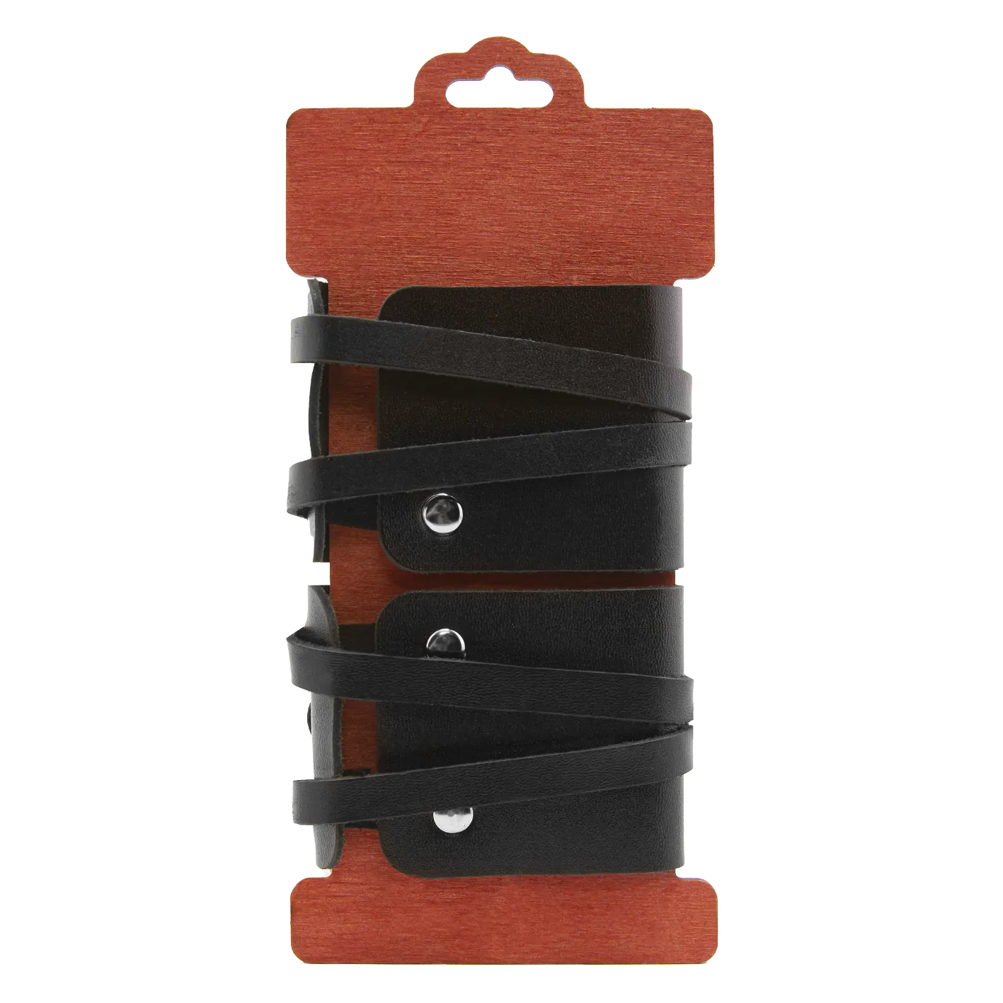 наручники pinkrabbit из черной кожи с креплением в виде веревочек в Москве