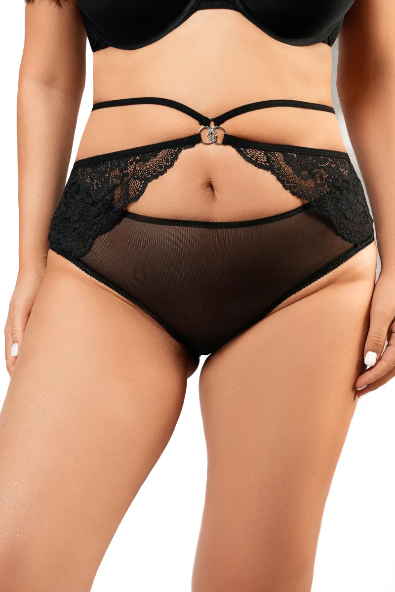 Эротическое черные трусики в размере queen-size в Москве