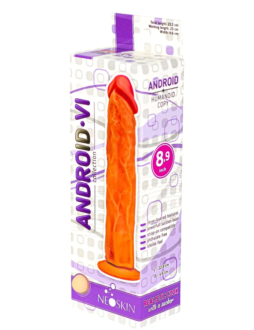 фаллоимитатор на присоске android collection-vi 8.9" 553403ru в Москве