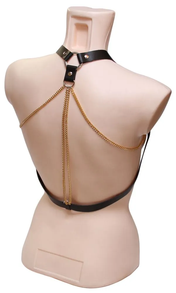 Эротическое бондажный комплект с цепью, черный в Москве