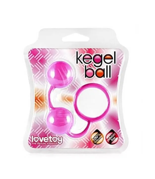 вагинальные шарики lovetoy kegel ball, розовые в Москве