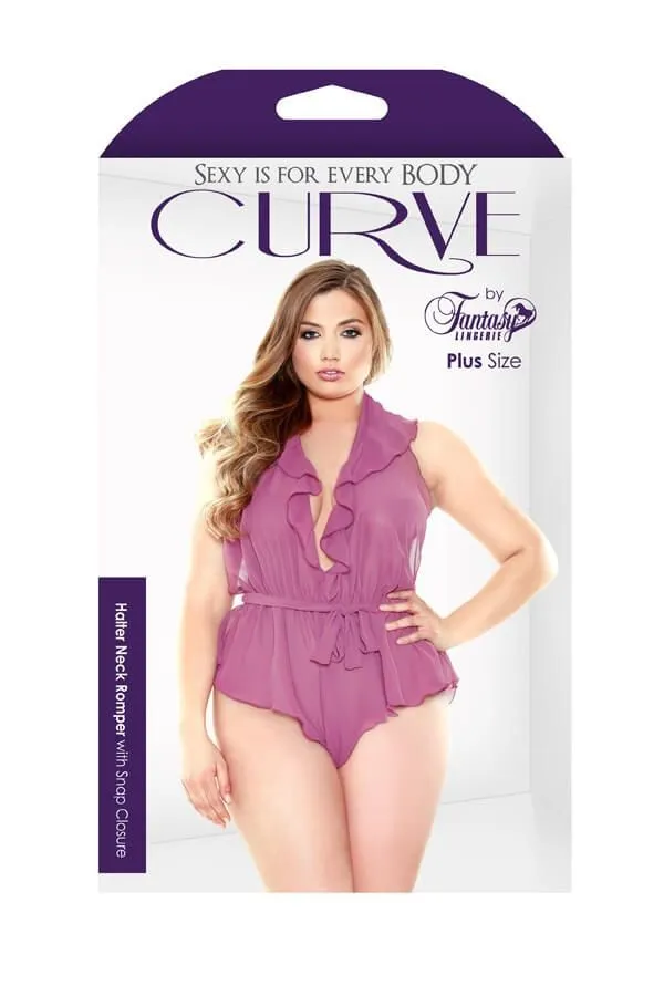 Эротическое боди fantasy lingerie halter neck romper, розовое в Москве