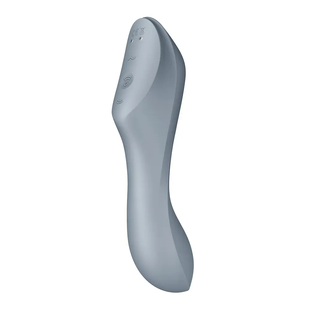 вакуум-волновой бесконтактный стимулятор клитора satisfyer curvy trinity 3, серый в Москве