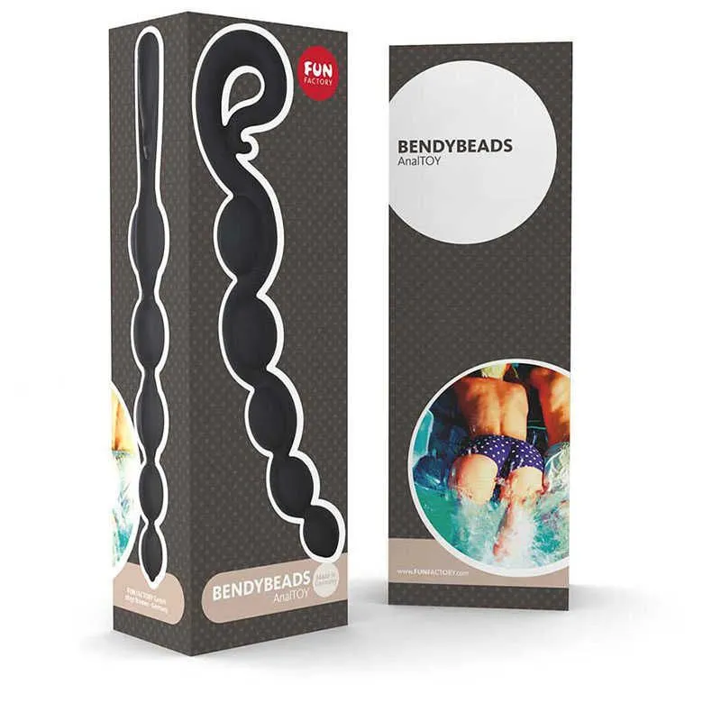 анальная цепочка fun factory bendybeads, чёрная в Москве