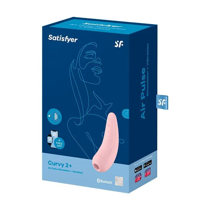 вакуум-волновой бесконтактный стимулятор клитора satisfyer curvy 2+, светло-розовый в Москве