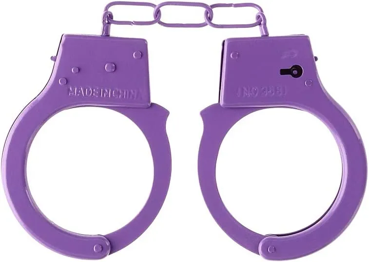 наручники металлические beginner's handcuffs, фиолетовые в Москве