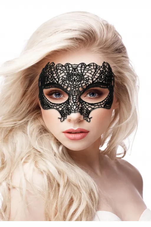 кружевная маска ручной работы на глаза princess black lace mask в Москве