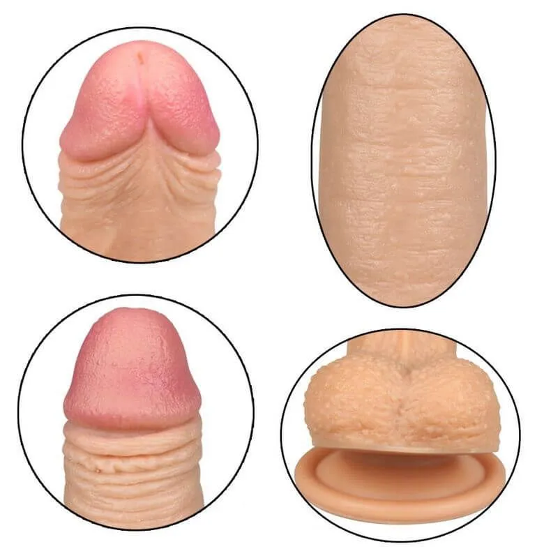 фаллоимитатор lovetoy 7 inch dual layered liquid silicone nature cock, телесный в Москве