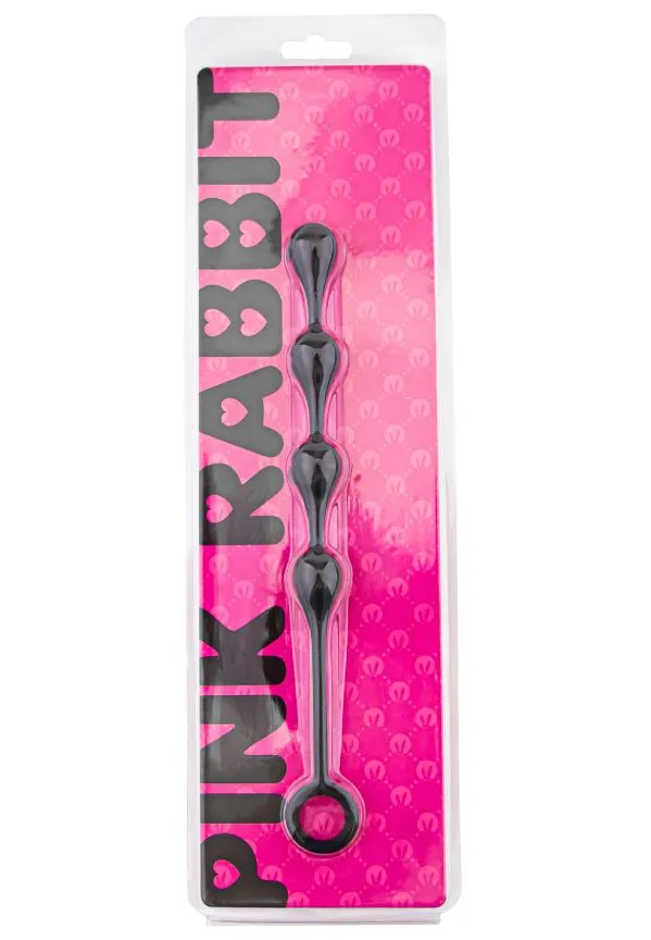 анальные шарики-капельки pinkrabbit toyz, чёрные в Москве