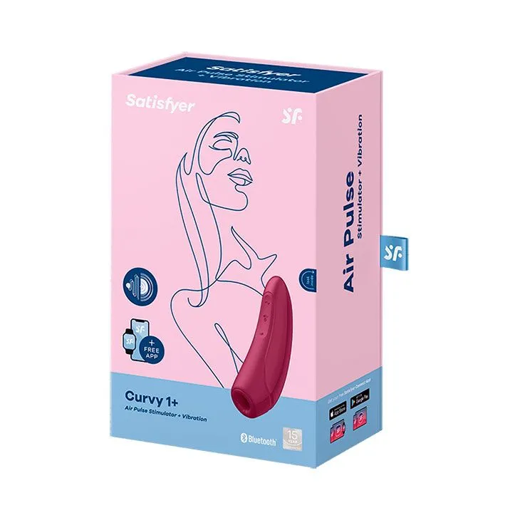 вакуум-волновой бесконтактный cтимулятор satisfyer curvy 1+, бордовый в Москве
