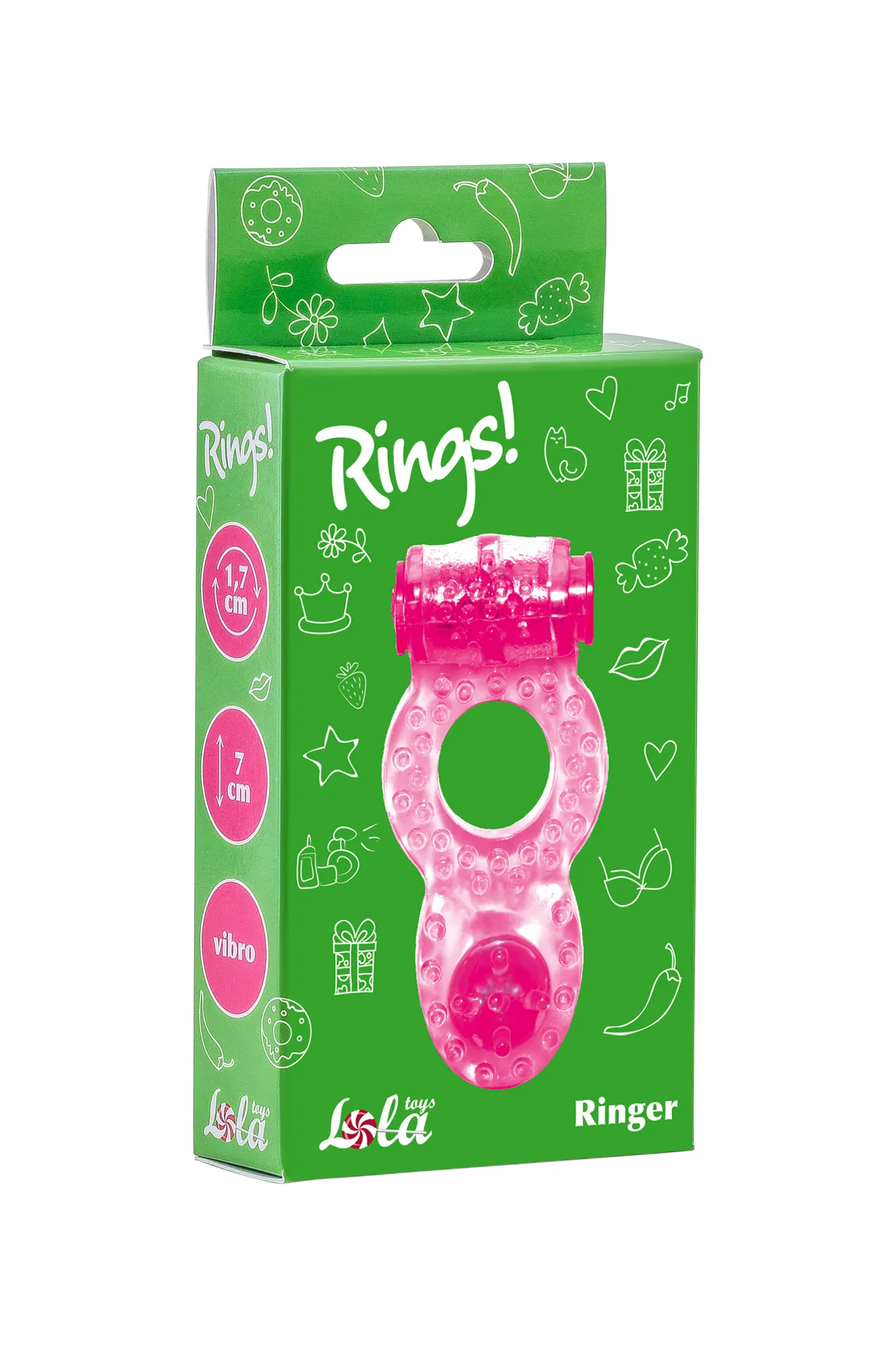 эрекционное кольцо с вибрацией rings ringer pink 0114-73lola в Москве