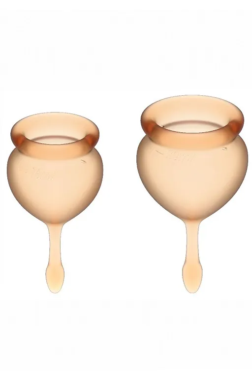 набор менструальных чаш satisfyer feel good menstrual cup (orange) в Москве
