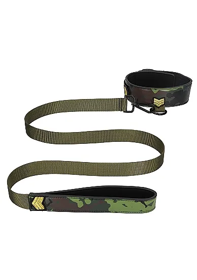 ошейник с поводком collar with leash - army theme в Москве