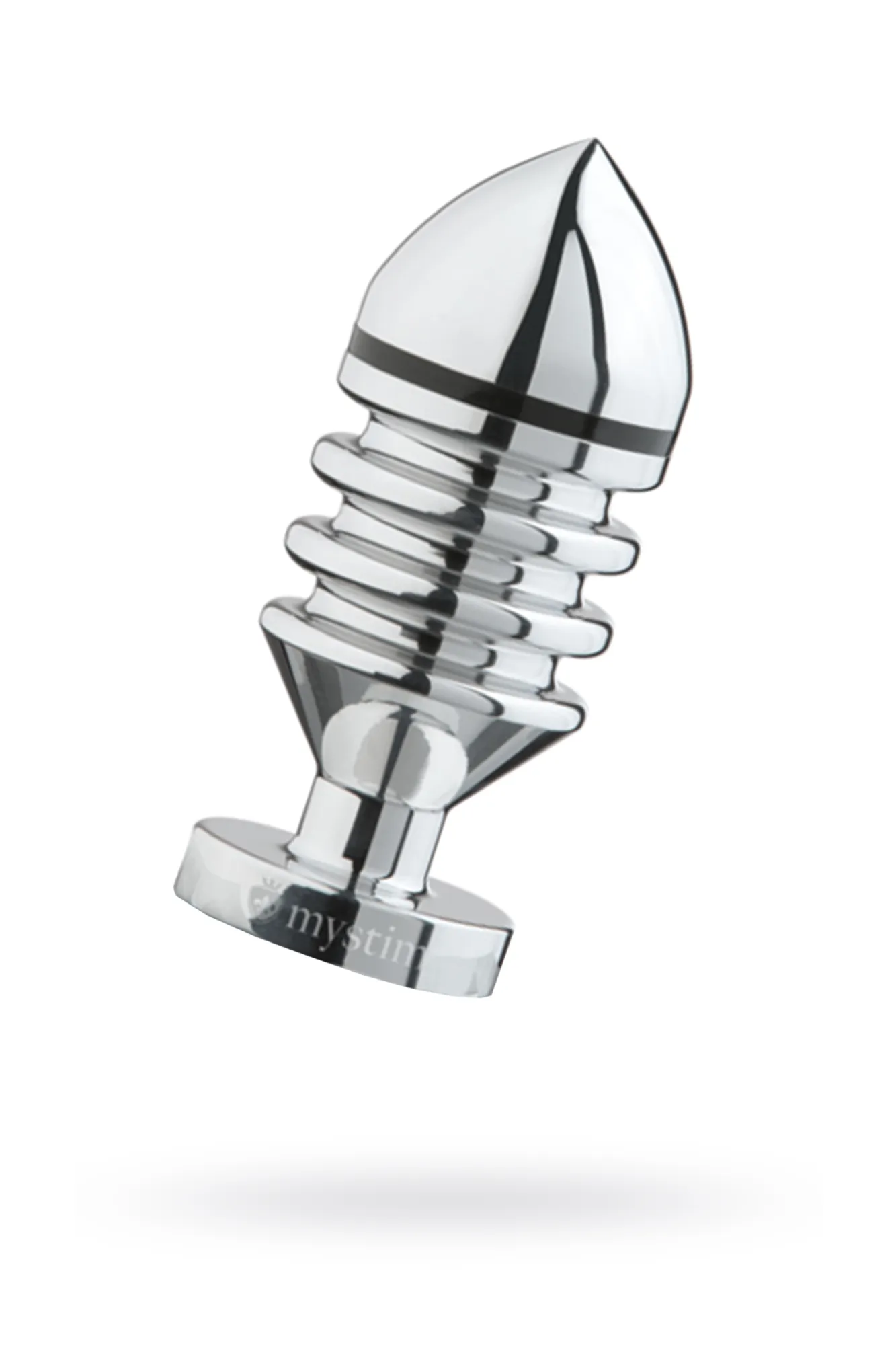 анальная пробка mystim hector helix l, электростимуляция, хирургическая сталь, серебряная, 11,5 см, в Москве