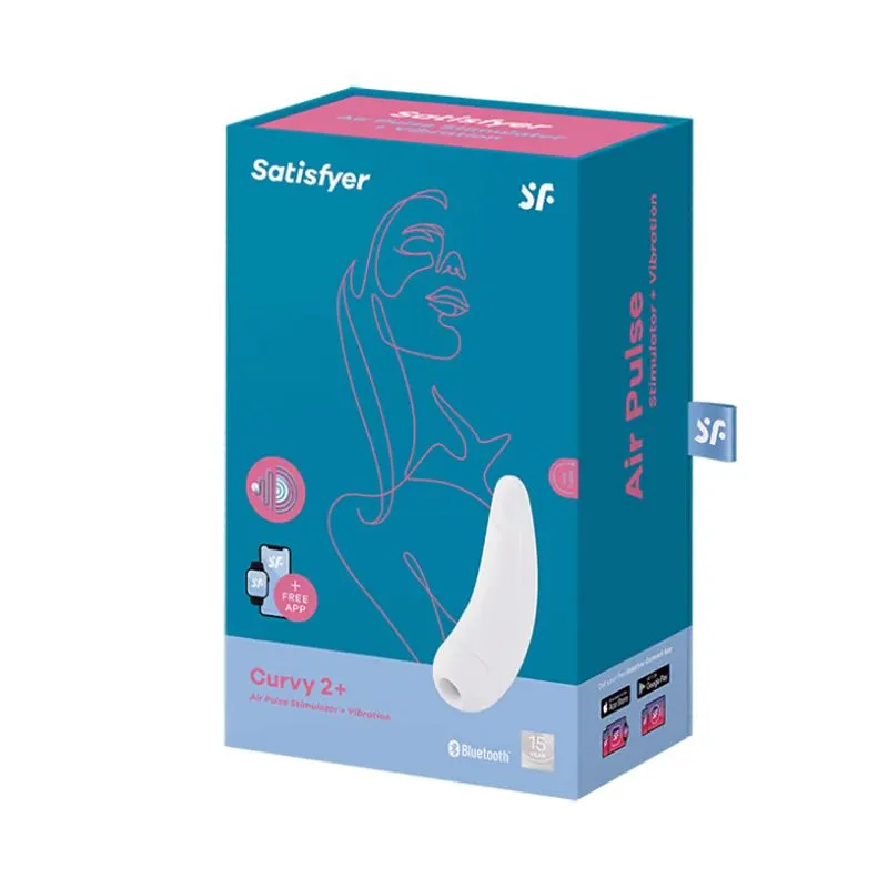 вакуум-волновой бесконтактный стимулятор клитора satisfyer curvy 2+, белый в Москве