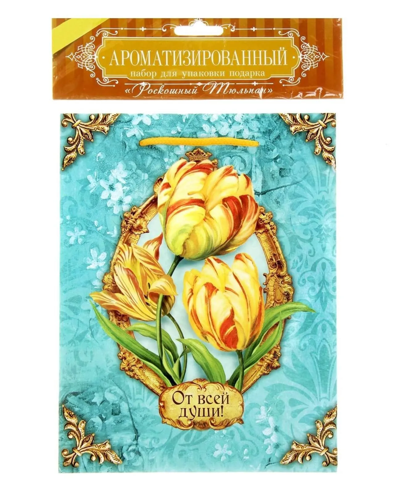 набор для упаковки подарка сима ленд роскошный тюльпан, с аромабумагой в Москве