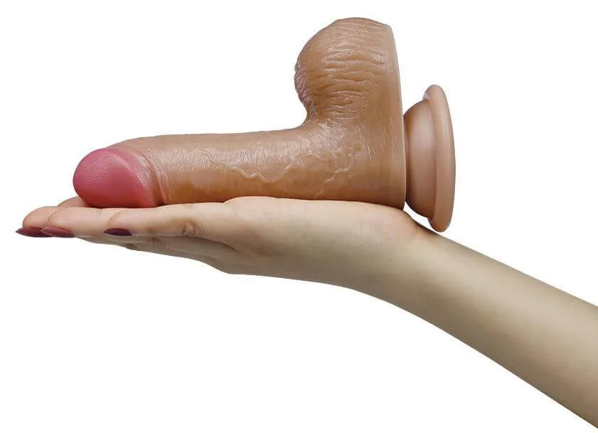 вибратор на присоске lovetoy nature cock luca, телесный в Москве