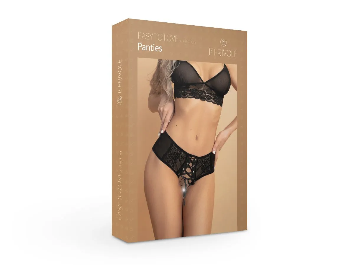 Эротическое искушающие шортики с доступом и декоративной шнуровкой спереди easy to love в Москве