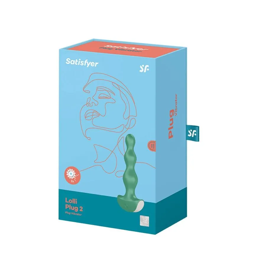 пробка анальная с вибрацией satisfyer lolli plug 2, зелёная в Москве