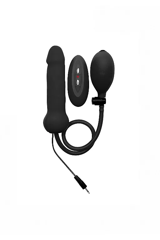 надувной вибрационный фаллоимитатор inflatable vibrating silicone dong в Москве