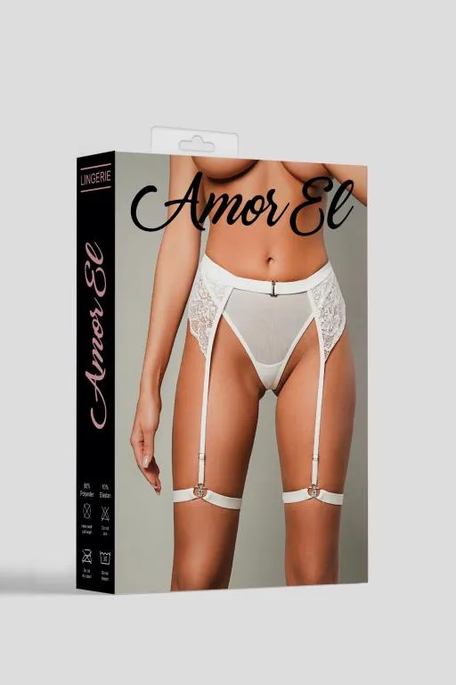 Эротическое женские трусики с поясом и гартерами l/xl cream в Москве