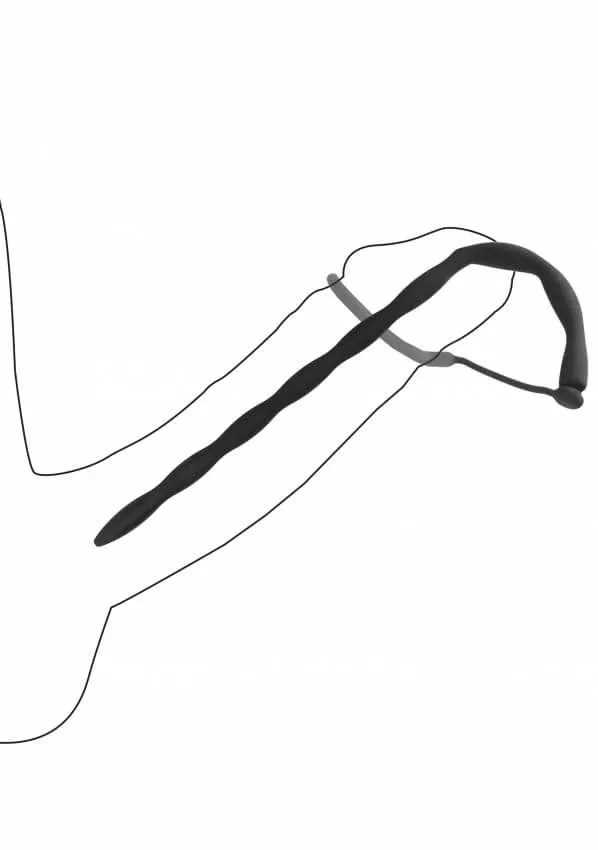 уретральный катетер с эрекционным кольцом urethral sounding, черный в Москве