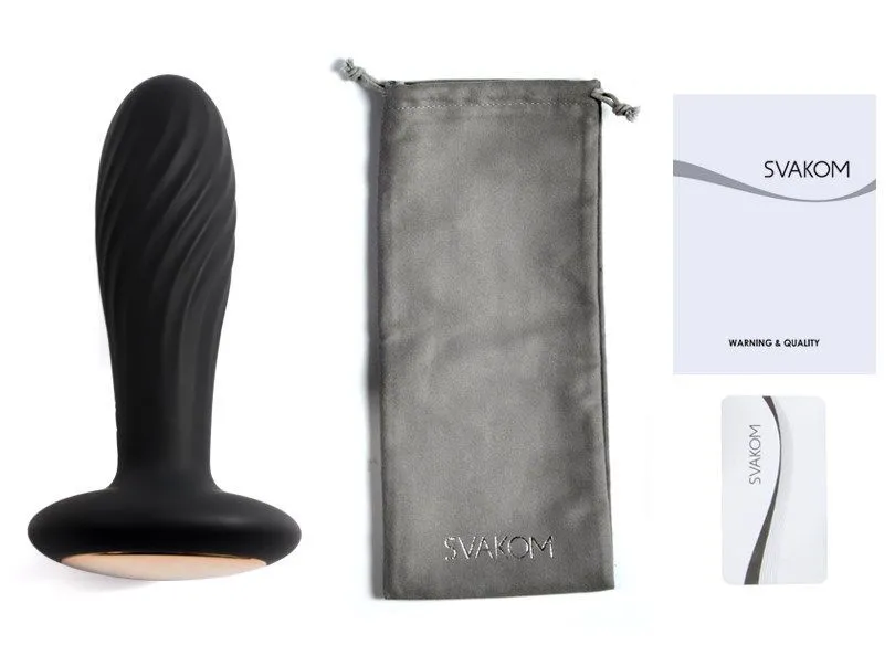 анальная пробка ребристая svakom bella, черная в Москве