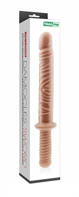 фаллоимитатор двойной lovetoy дамоклов меч, телесный в Москве