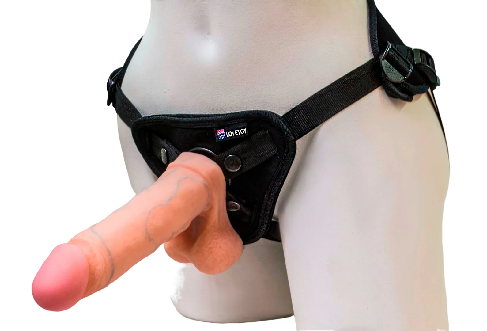 комплект lovetoy uni strap 8 black belt champion, 2 насадки в Москве