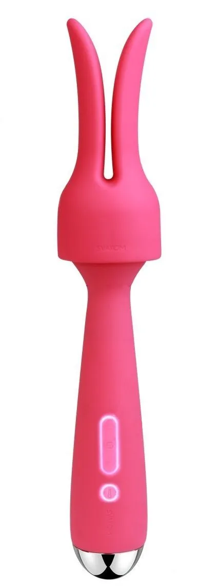 универсальный массажер с насадкой svakom emma, розовый в Москве