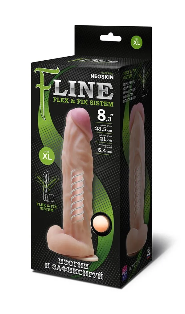 фаллоимитатор неоскин на присоске flex & fix sistem в Москве