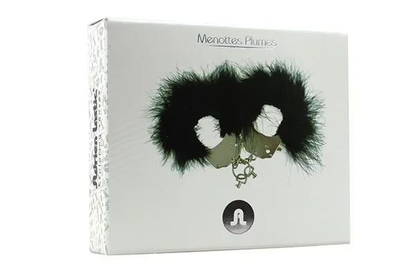 наручники декоративные adrien lastic metallic handcuffs, черные в Москве