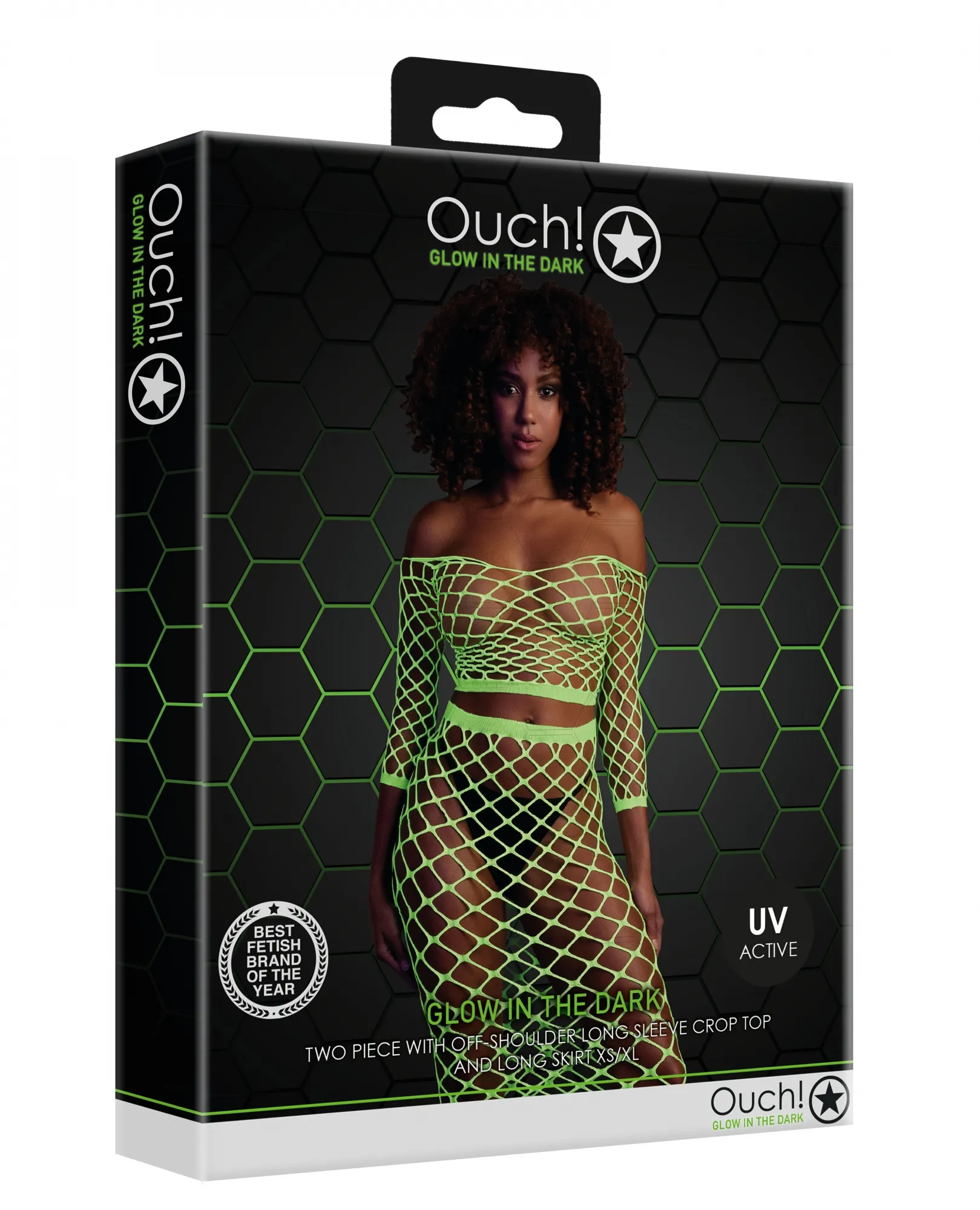 Топ с нижней юбкой Long Sleeve Crop Top and Long Skirt - Green - XS/XL