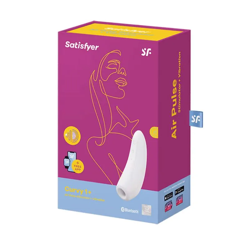 вакуум-волновой бесконтактный cтимулятор satisfyer curvy 1+, белый в Москве