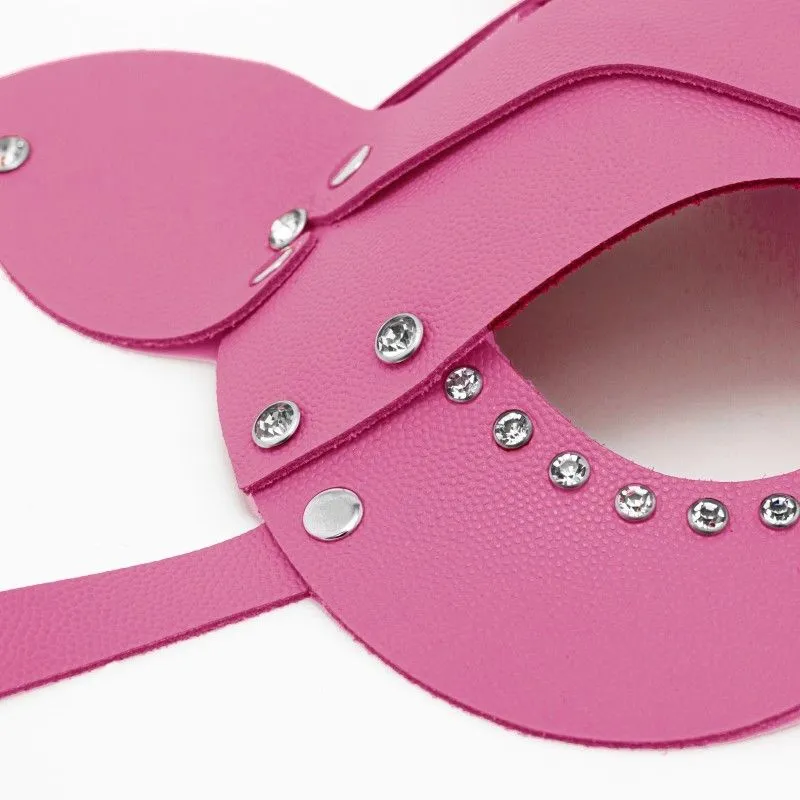 маска кошки со стразами pinkrabbit, розовая в Москве