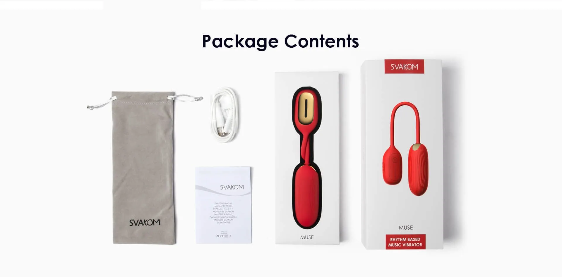 универсальный массажер svakom muse, красный в Москве