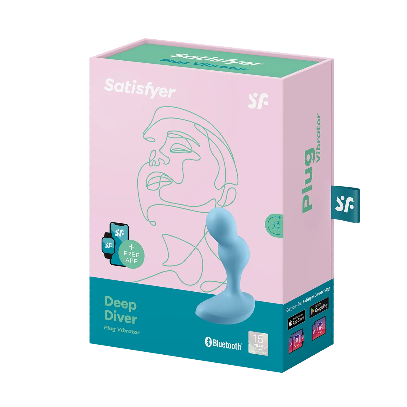 анальная пробка с вибрацией deep diver connect (light blue) 006802sa в Москве