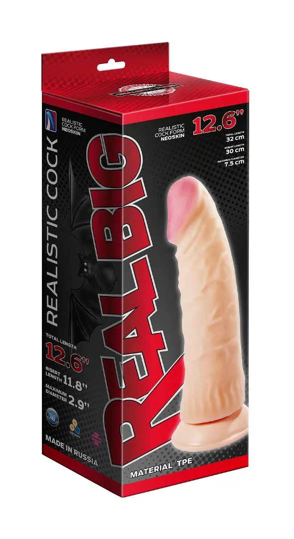 реалистичный фаллоимитатор супергигант с присоской в коробке 950203ru в Москве