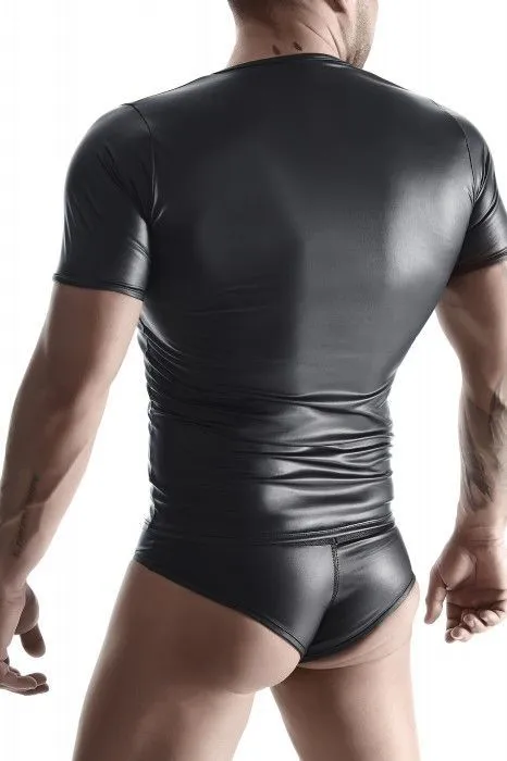 Эротическое мужская футболка с потайным доступом к груди regnes, черная в Москве